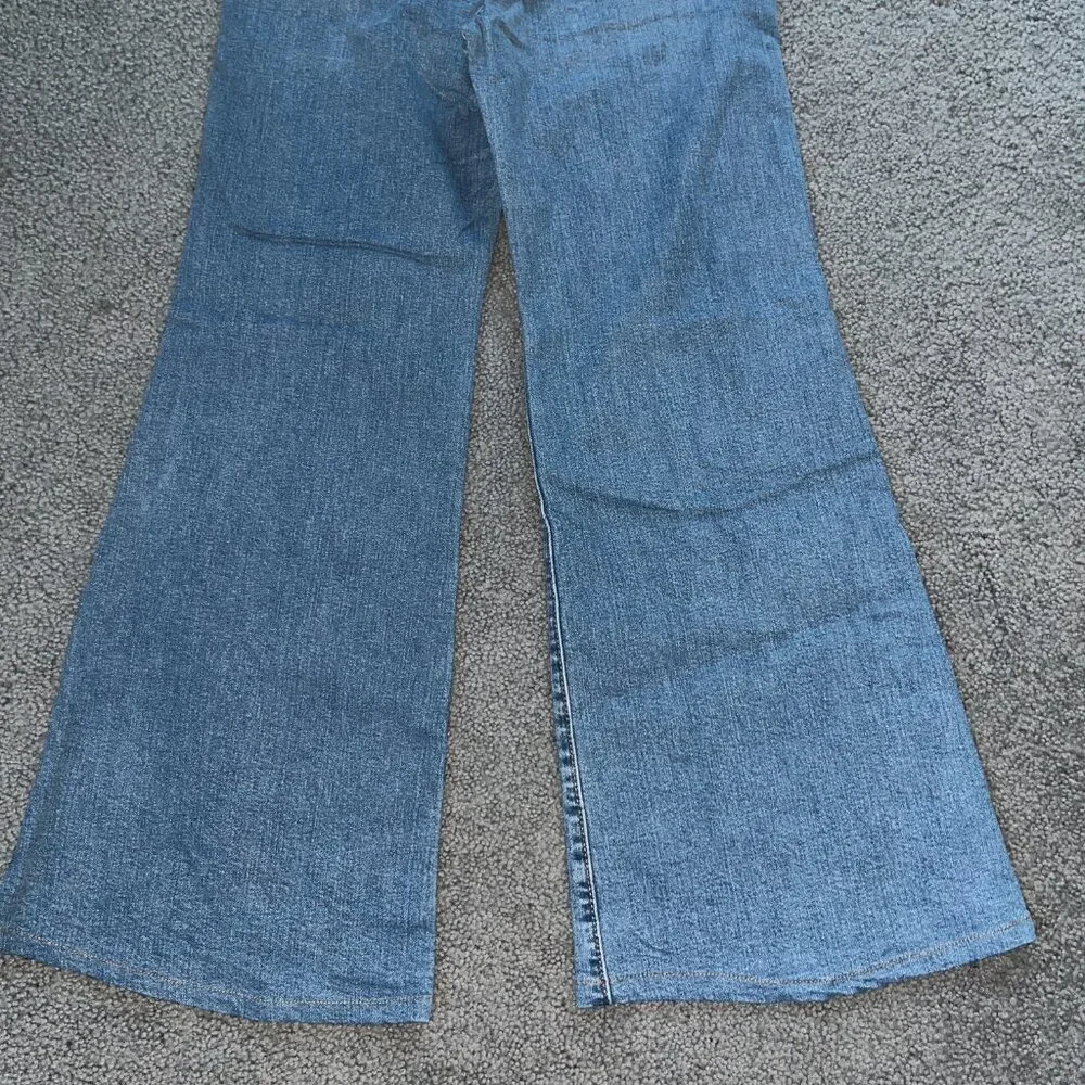 LEVI'S RIBCAGE BELL BLUE JEANS - BIG BELL BOTTOM FLARE EXTREME HIGH WAIST  28X30 - Picture 3 of 14